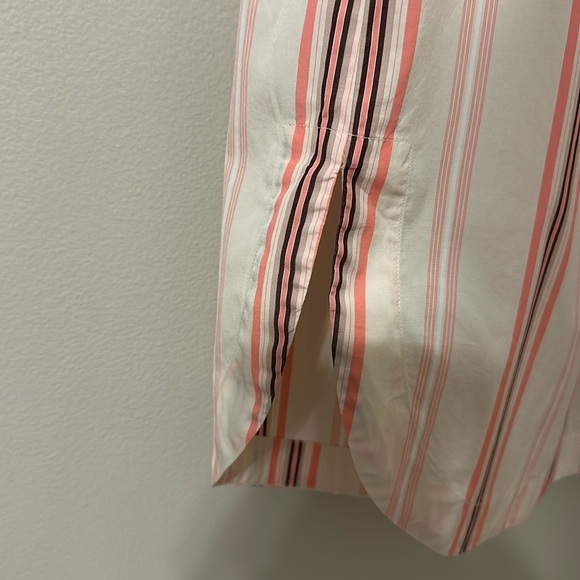 Caliban Women’s Striped Cotton Button Front Shirt Dress Sz 8 (IT 44) Classic - Picture 4 of 11